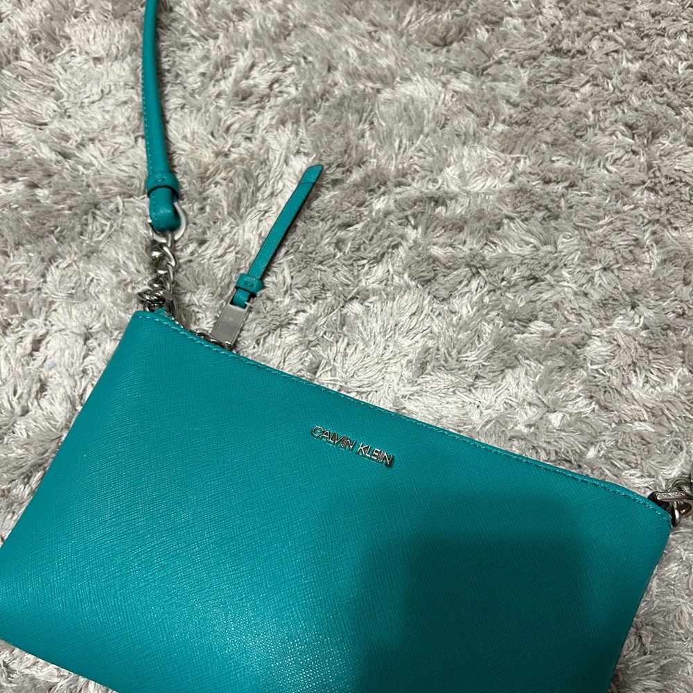 Calvin Klein Turquoise Crossbody Bag - Picture 2 of 4